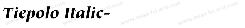 Tiepolo Italic字体转换